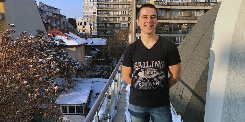Boyan Smilov, 23, says, “God always protects you and looks out for you, even though you may not realize that He is doing it.” (Andrew McChesney / Adventist Mission) 
