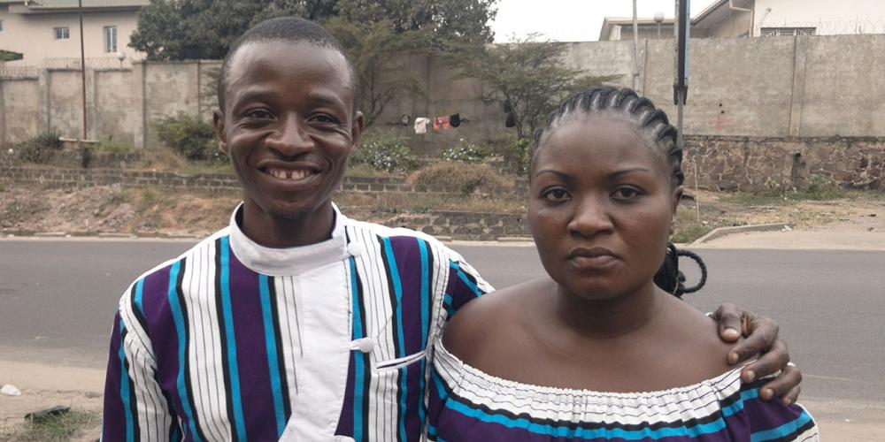 Franck Mbunga Mudibu and his wife, Nicky. Franck says, “If my wife had gone somewhere else, she might have died. God saved her as the staff prayed.” (Andrew McChesney / Adventist Mission)