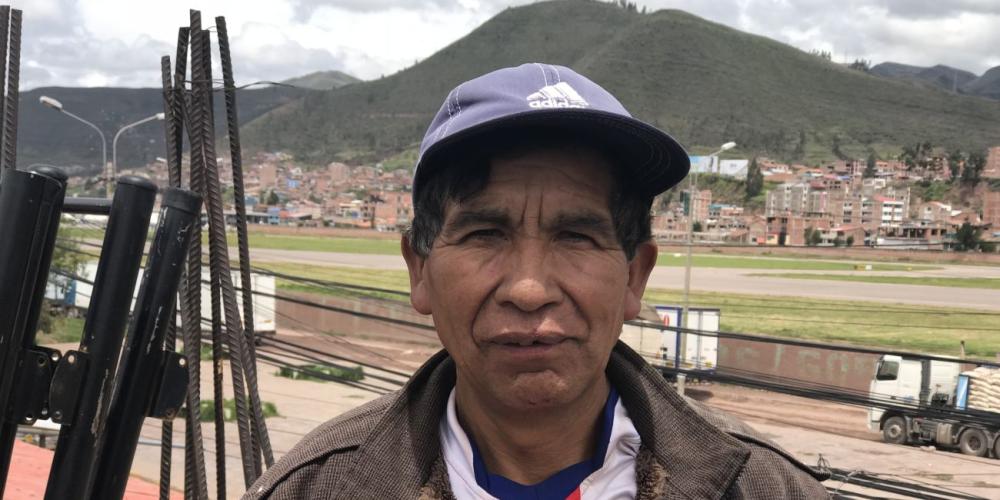 Alejandro Gonzales Qquerar, a 52-year-old farmer, meeting with Adventist Mission in Cusco, Peru. (Andrew McChesney / Adventist Mission)