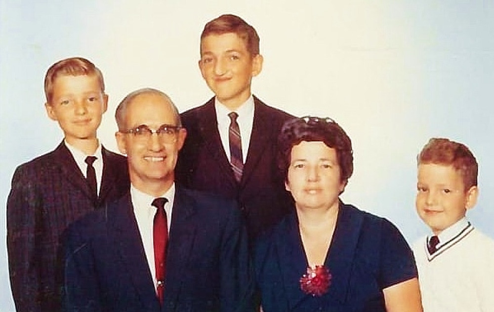 Roy and Betty Brooks with their three sons, David, Richard, and Roland.