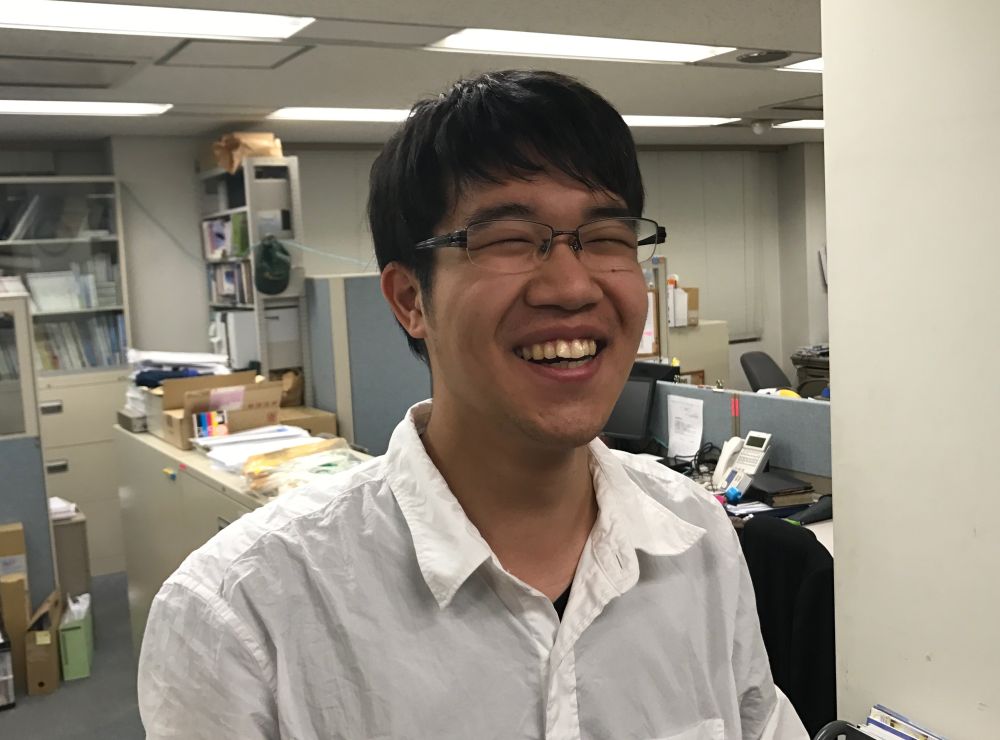 Takahashi Toru, pictured at the Japan Union Conference headquarters in Tokyo, says he is overjoyed that Jesus came into his heart. (Andrew McChesney / Adventist Mission)