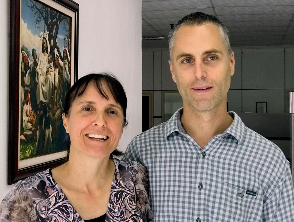 Dwayne and Wendy Harris speaking with Adventist Mission at the headquarters of the Southern Asia-Pacific Division in Silang, Philippines. (Andrew McChesney / Adventist Mission)