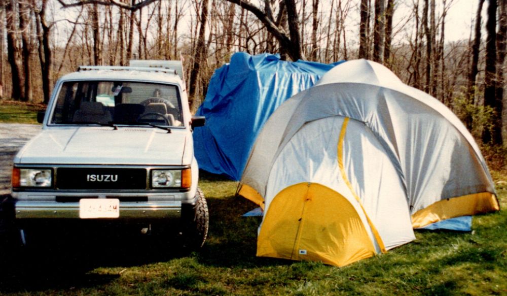 The Isuzu Trooper parked at a campsite shortly before the oil leak occurred. (Joe Marcellino)